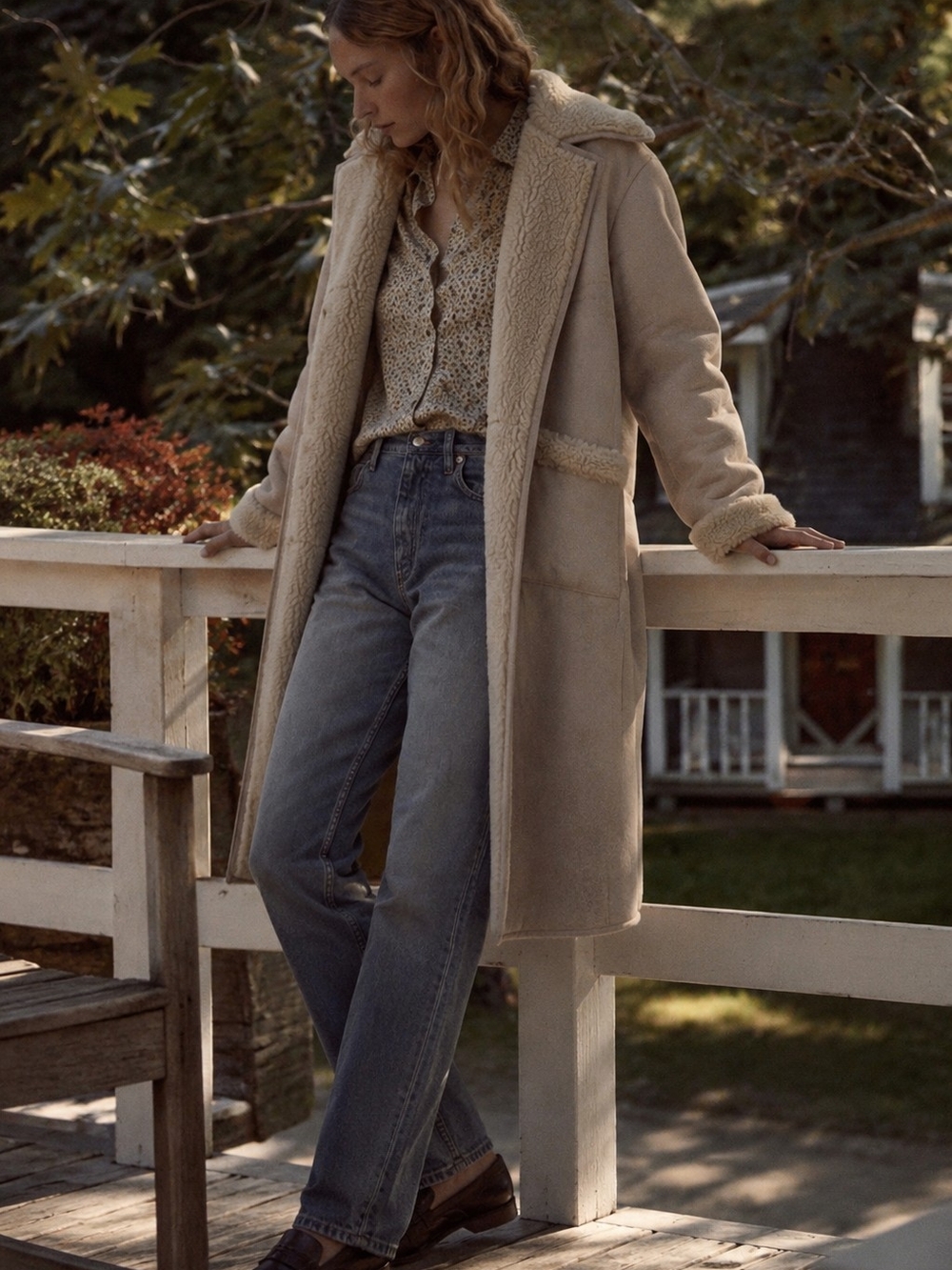 Doen Shearling Long Teddy Coat